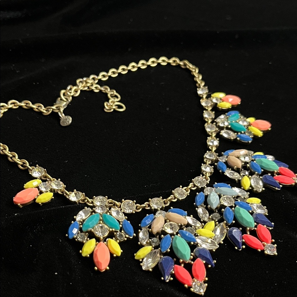 1533 J. Crew Multicolor Gem Necklace - Picture 4 of 6